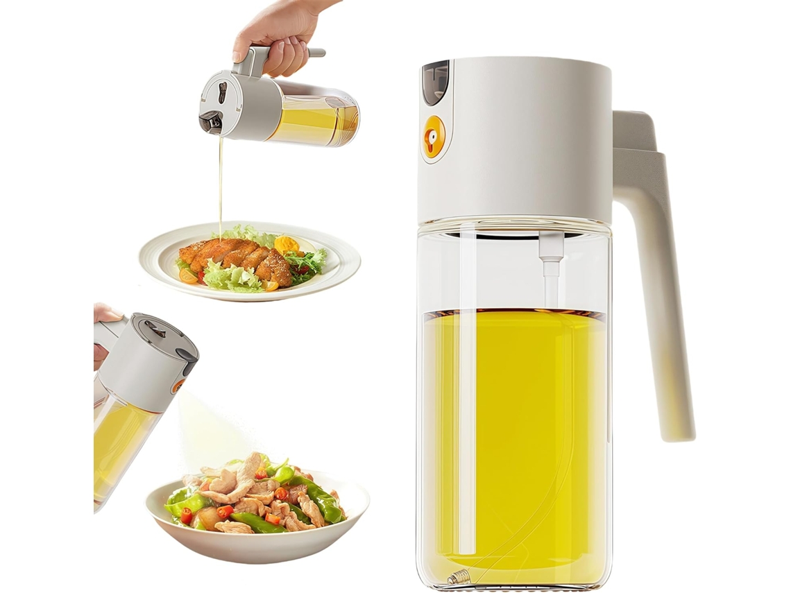 Dispensador De Aceite De Oliva En Spray, 2 En 1, De Vidrio, Para Cocina, 580 Ml.