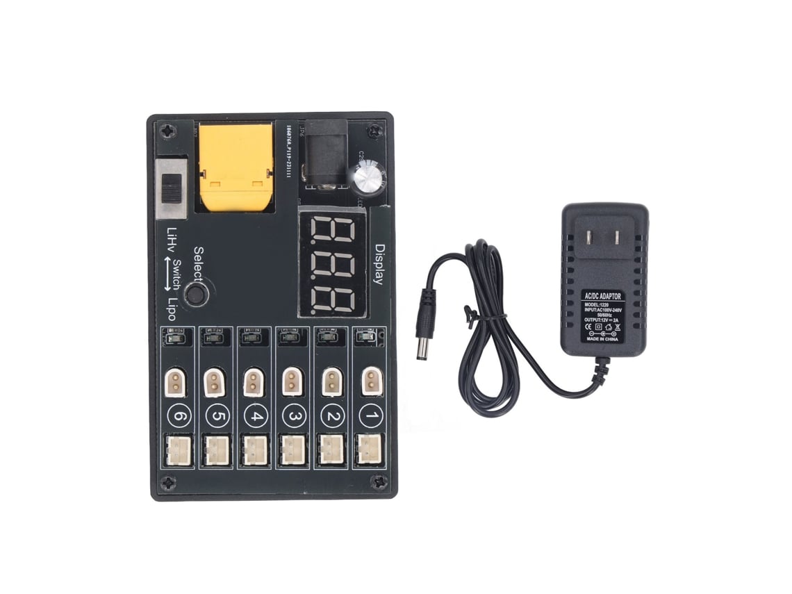 Cargador Lipo Lihv 1s 6 Portas Acessórios Ferramentas Elétricas Plug Us 100-240v