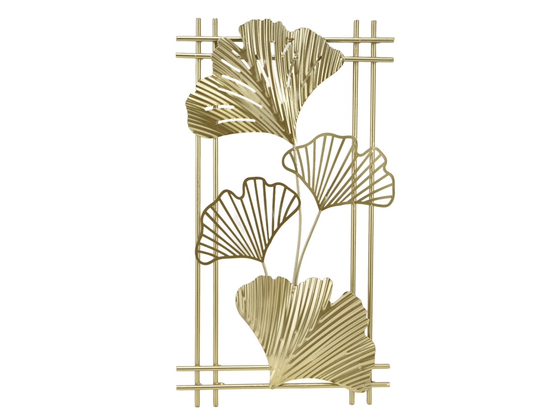 Decoración De Pared De Metal Dorado Con Diseño De Hojas Y Marco Para Sala De Estar, Oficina, Hotel.