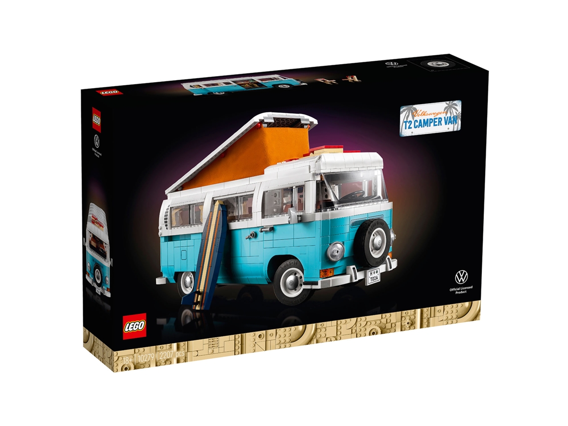LEGO Creator Expert: Autocaravana T2 Volkwagen Exclusivo 10279 (Idade Mínima: 18 Anos - 2207 Peças)