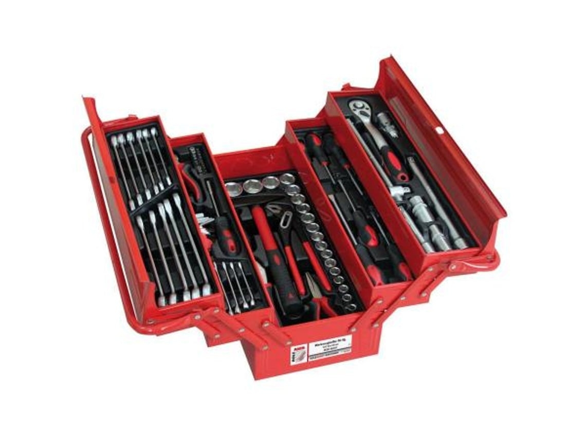 HOLZMANN WZK86CRV Caja metálica con 86 herramientas