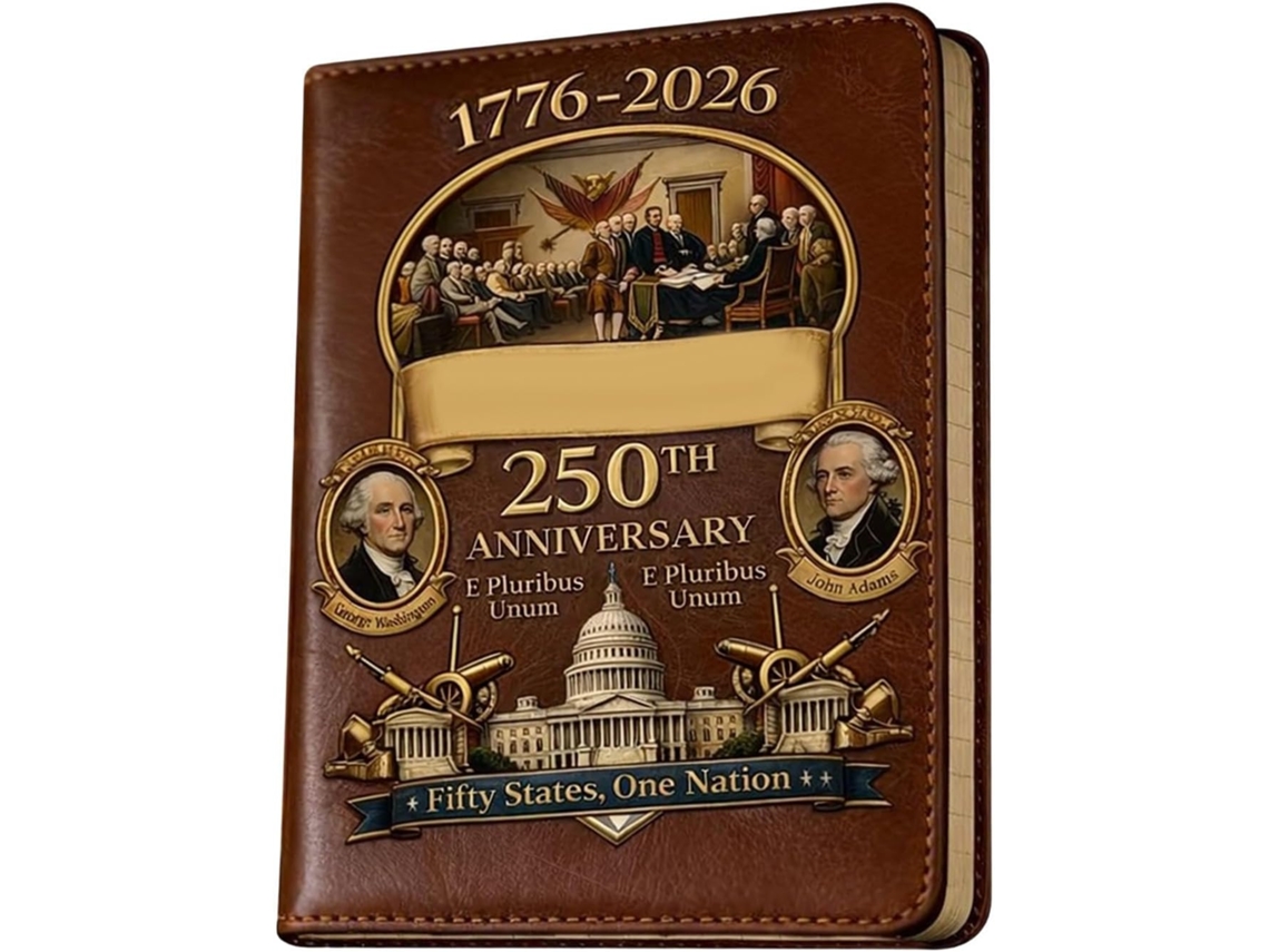 Cuaderno de tapa dura conmemorativo de la Independencia de los Estados Unidos, diario patriótico de colección, recuerdo para maestros.