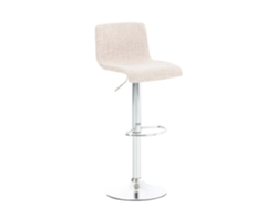 Taburete de bar Hover de tela crema/metal cromado CLP
