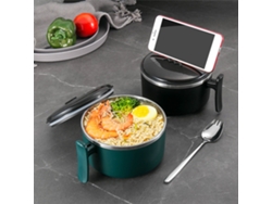 Taza De Sopa De Acero Inoxidable 33 Oz Con Tapa Y Mango, Microondas, Bowl Para Almuerzo Desayuno Ramen Fideos Instantáneos