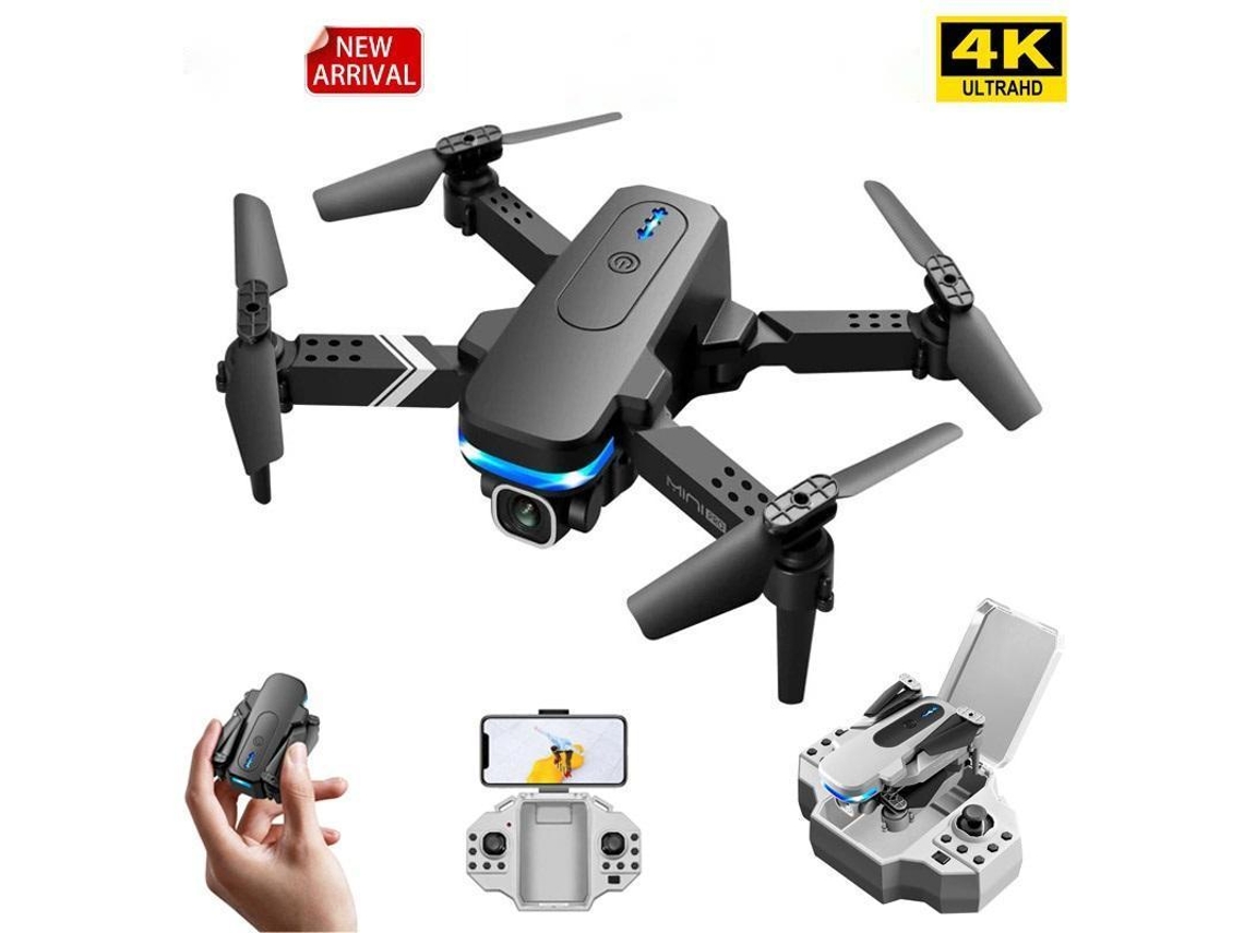 Mini dron plegable KY910 con una sola cámara 4K (2 baterías - Duración de la batería: 12 min - Negro) YIZHOOD