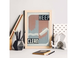 Poster NACNIC Vintage Mantente Limpio. Higiene personal.