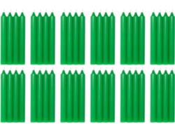 COM-FORT HOUSE- Vela de mesa Verda - Pack velas de 48 Unidades - Velas Decorativas Sin Perfume - Velas para tu Hogar