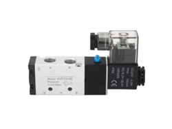 Válvula Solenoide Neumática De 2 Posiciones 5 Vías De Aluminio Precisa Dc24v Pt 1/4in