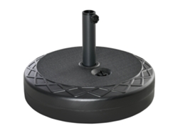 Base para poste de sombrilla VELTRIX 38/48 mm 30 kg de agua 40 kg de arena negra