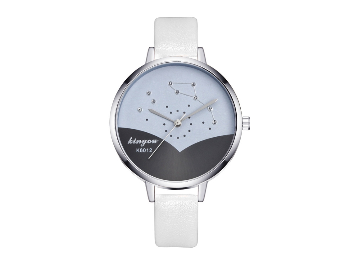 Reloj De Pulsera Analógico De Cuarzo Para Mujer Con Correa De Pu, Estilo Moderno (blanco)