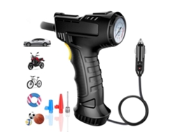 Inflador de neumáticos portátil de 150 PSI, inalámbrico, 7,4 V, batería recargable por USB, adaptador de CC de 3600 mAh, bomba eléctrica para neumáticos I USHION