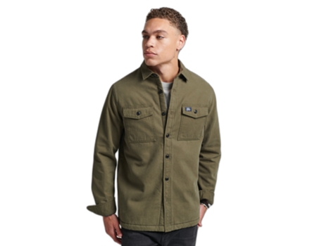 Camiseta para Hombre SUPERDRY (S - Algodón - Verde)
