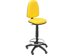 Silla de Escritorio Alta PIQUERAS Y CRESPO Ayna Amarillo con ruedas de parqué (Tejido - Ruedas Parquet)
