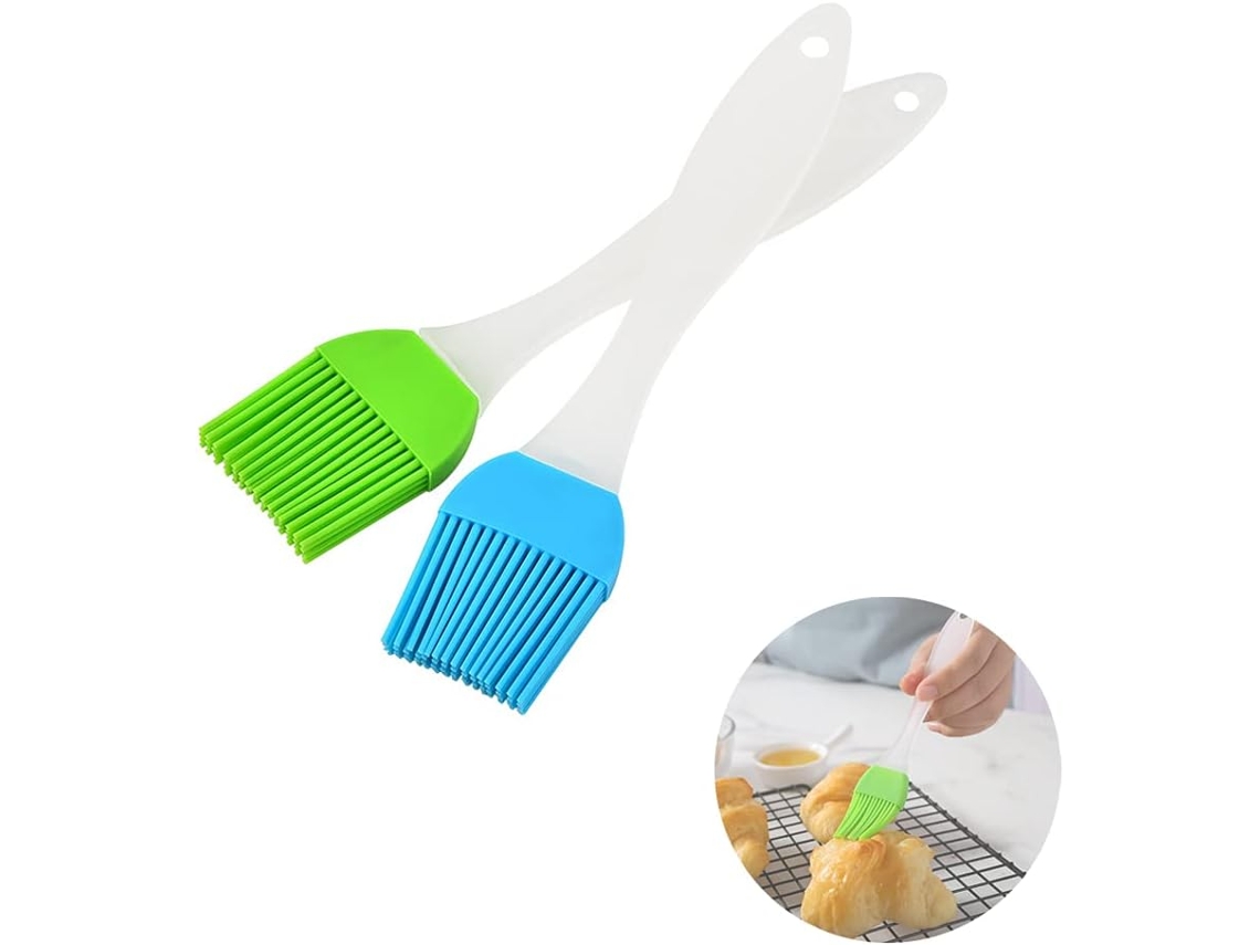2 pinceles de silicona resistentes al calor para barbacoa/horneado ZYBLSSBB