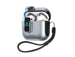 Estuche para auriculares con tapa retráctil automática y cierre de seguridad. GIECY