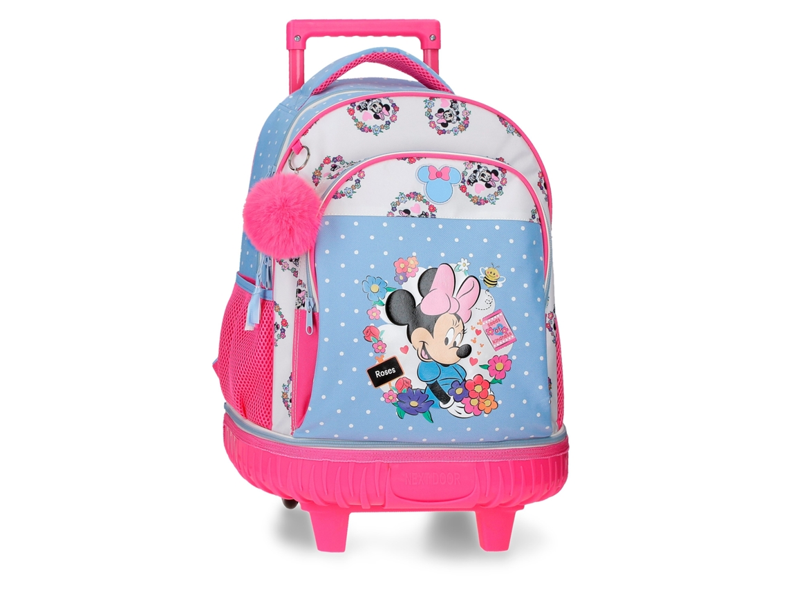 Mochila compacta desmontable de Minnie Mouse con diseño de flores de Disney (32x45x21cm)