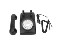 Teléfono retro con dial giratorio y remarcación