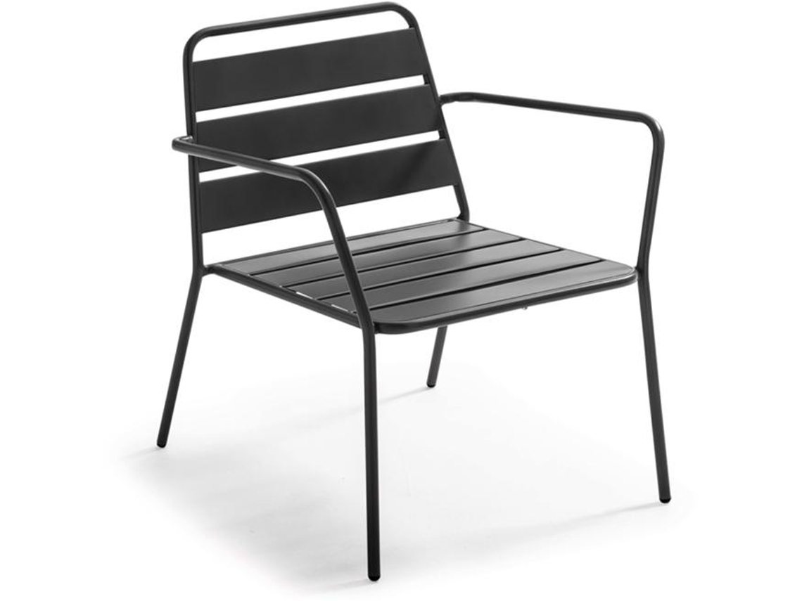 Silla de jardín baja de metal