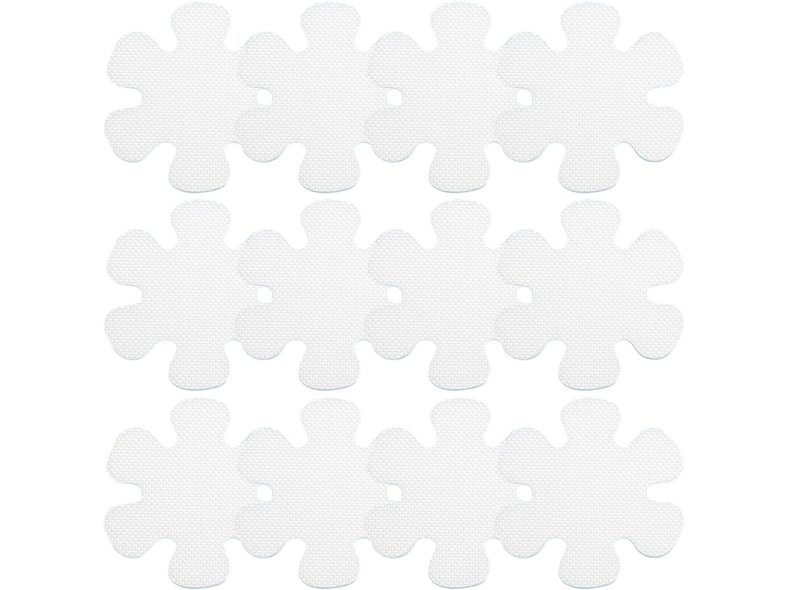 Juego De 12 Pegatinas Antideslizantes Transparentes Con Diseño Floral,