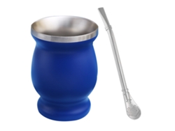 Taza de acero inoxidable para mate argentino, forma de calabaza panzuda, doble vacío, doble pared, fácil limpieza