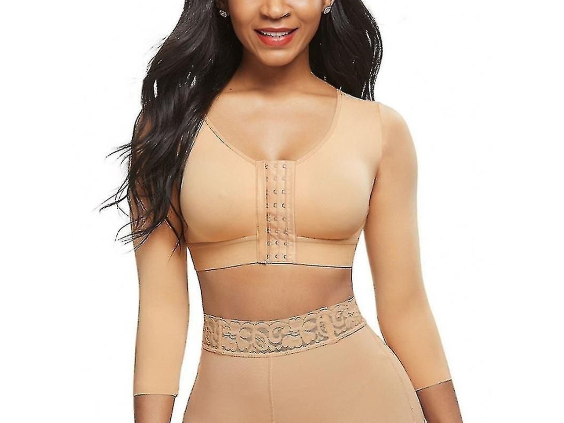 2026-shapewear Para Mujer Con Mangas 3/4, Compresión Frontal, Soporte Postural Y Bra Postquirúrgico