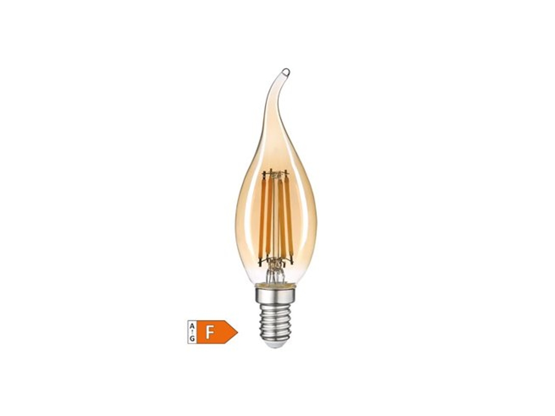 Bombilla LED vintage con forma de vela, 4 W, E14, 3000 K, GSC