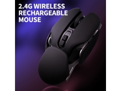 Ratón Ergonómico Inalámbrico De 2.4g Para Oficina Con 3 Velocidades Ajustables, Óptico, Plug And Play, Negro