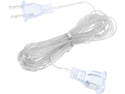 Cable alargador transparente Slowmoose con luces LED, enchufe americano, seguro.
