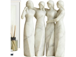 Estatua de las Cuatro Hermanas, Adorno Decorativo, Amistad, Elegante Escultura de Resina, Estante para Alféizar de Ventana, GOKOCO