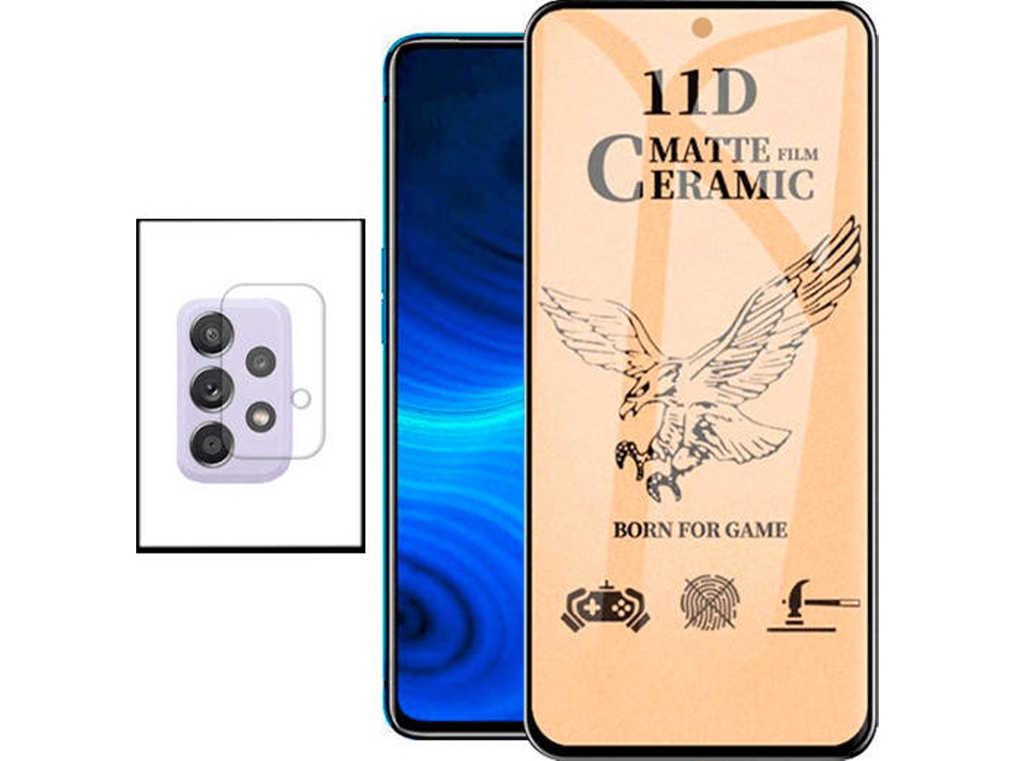 Kit Cristal Templado Ceramic Glass Full Cover Samsung Galaxy A52s 5G PHONECARE y Protector de Cámara