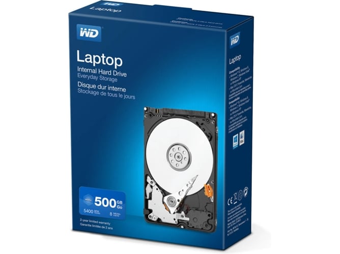 Disco HDD Interno WESTERN DIGITAL Laptop Everyday (500 GB - SATA - 5400 RPM)