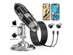 Microscopio digital USB, aumento de 50x a 1600x, compatible con dispositivos iOS y Android Siurn