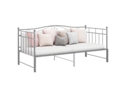 Sofá Cama Estructura Sofá Convertible Lovely Home Metal Plástico Gris (90x200)