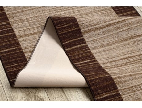 Alfombra de Pasillo con Refuerzo de Goma 57 cm Streifen Marrón