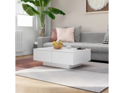 Mesa de centro madera contrachapada blanco 90x60x31 cm N/A