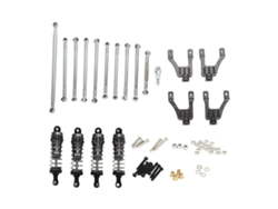Piezas De Modificación Para Coche Rc Mn86 1:12: Kit De Cigüeñal Con Amortiguador Plateado.