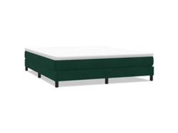 Maison Exclusive - Cama Box Spring Sin Colchón Terciopelo Verde Oscuro 180x220 Cm