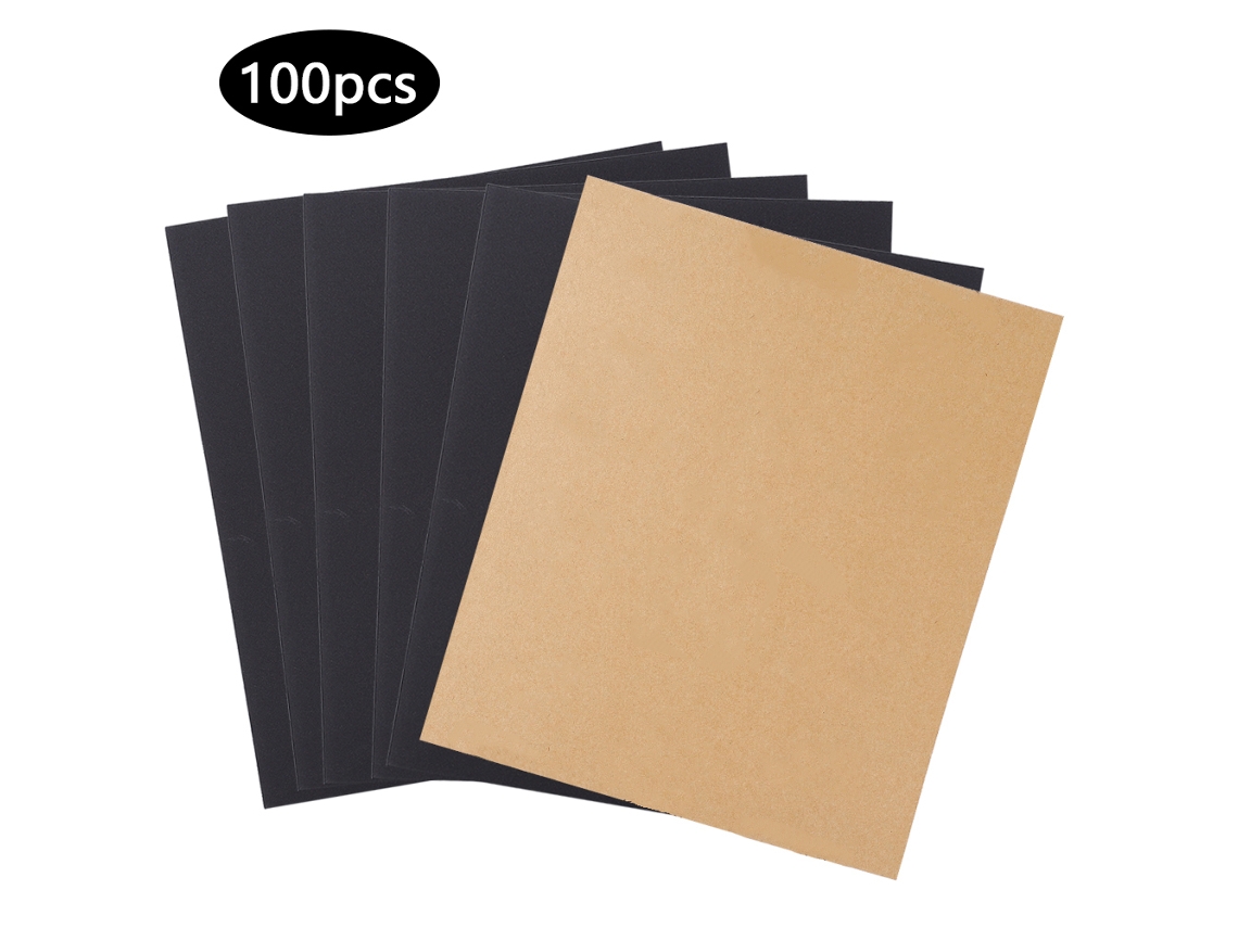 Papel De Lija De Carburo De Silicio Impermeable Cw 400-2c, 100 Unidades, Para Pulir Y Lijar.