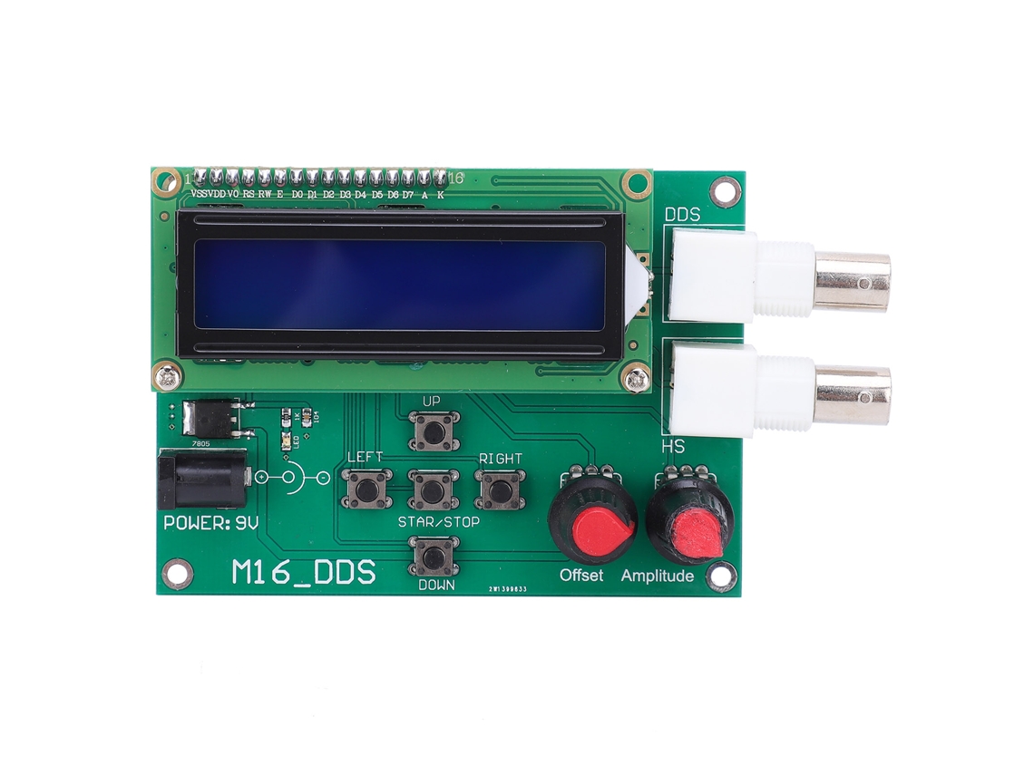 Módulo Generador De Señal Dds De Baja Frecuencia Ltdz_m16_1602 Componente Electrónico 9v