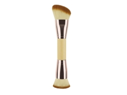 Brocha de maquillaje de doble punta con punta angular/redonda para contornear, difuminar líquidos, polvos y correctores cremosos. Rosewell