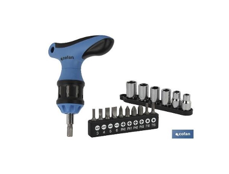 Set destornillador en t c/ carraca 26 pcs