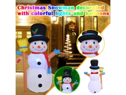 Adorno de Navidad Adornos Navideños Linterna Muñeco Nieve Pulgadas Decoración Luminosa Blanco