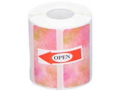 Rollo de papel térmico, 310 hojas, 40x20 mm, autoadhesivo, 4 diseños, sin tinta, sin marca.