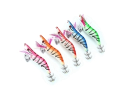 5pcs Iscas De Pesca Luminosas Em Forma De Camarão 13cm Anzol Para Lula Voadora Noturna