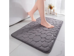 Alfombrilla De Baño Portátil, Absorbente, Antideslizante Y Decorativa, 60 X 90 Cm, Gris Oscuro.