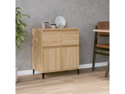 Aparador De Madera Contrachapada Roble Sonoma 60x35x70 Cm