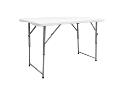Mesa doble sólida para uso público, 120 x 60 x 48/61/74 cm, altura ajustable The Homeweeks