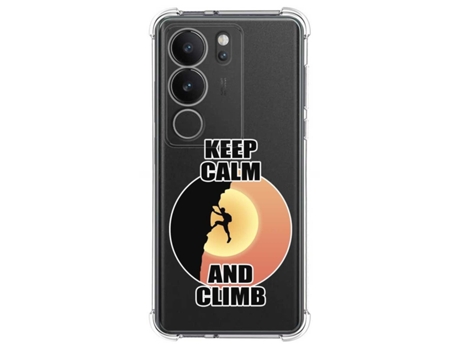 Funda Silicona Antigolpes para Vivo V29 5G diseño Hombre Escalada Dibujos