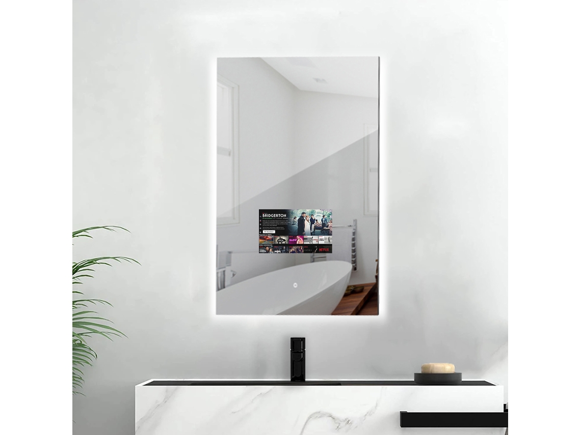 Espejo de baño LED retroiluminado con pantalla táctil de 10,5 V6080