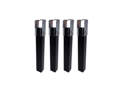 Juego 4 Patas Somier Pt25 40X30X255Mm Sin Rueda, Negro 96404 MICEL